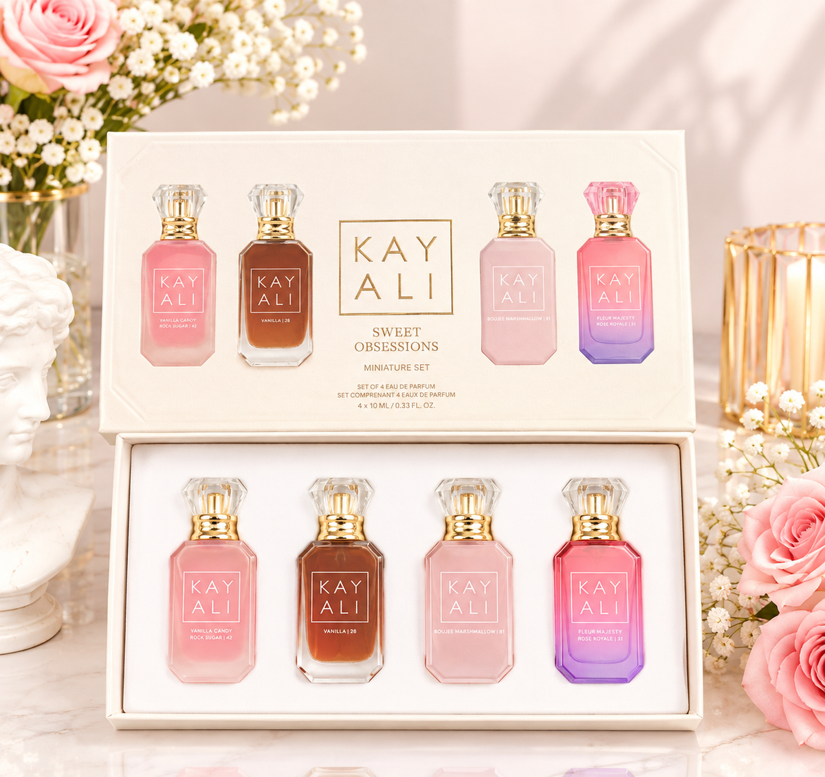Coffret Kayali Sweet Obsessions – 4 Mini Parfums